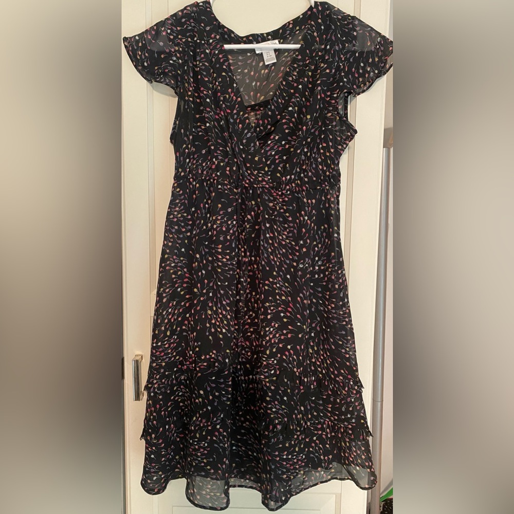 Motherhood Maternity Flutter Sleeve Dress- Perfect for Baby Shower!